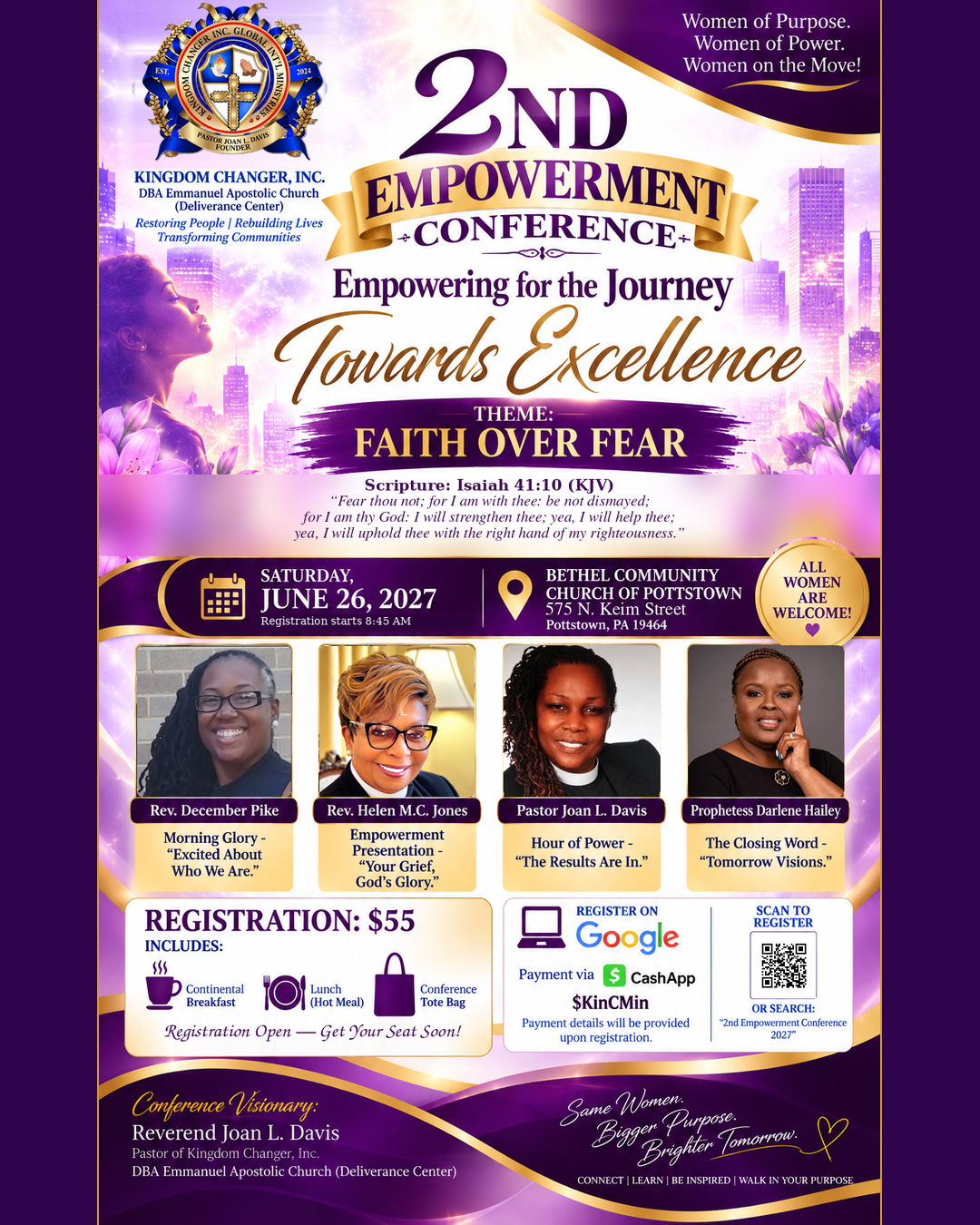 2nd Empowerment Conference flyer — Faith Over Fear, June 26, 2027